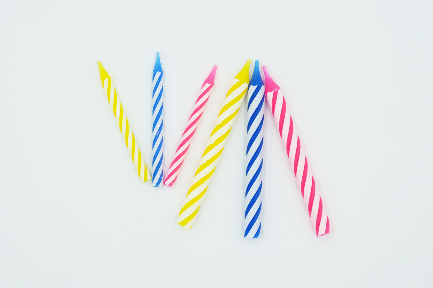 Classic Celebration Candles (Available in Pink, Blue, or Yellow with White Stripes)