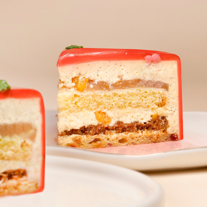 Longevity Peach Melba Cake