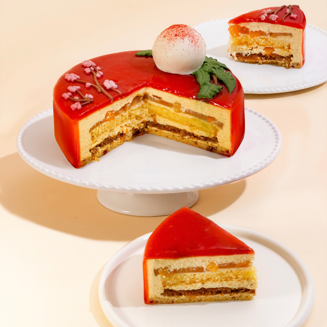 Longevity Peach Melba Cake