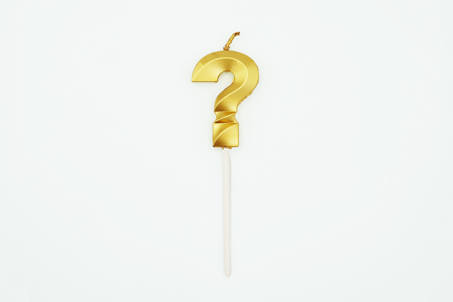 Golden ‘?’ Candle (Premium Metallic Finish)